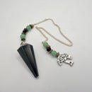 Pendule - Pierre précieuse - Hématite avec Charm Arbre de Vie