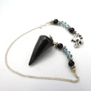 Pendulum - Gemstone - Shungite with Dragon Charm-Crystals/Stones-Kheops-The Bat Witch Cavern