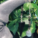Pendulum - Gemstone - Black Tourmaline with Protection Charm