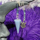 Pendulum - Gemstone - Angelite with Angel Charm