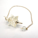 Pendulum - Gemstone - Merkaba Cut Clear Quartz-Crystals/Stones-Kheops-The Bat Witch Cavern