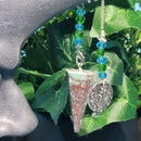 Pendule - Pierre précieuse - Chrysocolle avec charme d'arbre