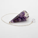 Pendulum - Resin cast Orgone Crown Chakra with Amethyst chips-Crystals/Stones-Kheops-The Bat Witch Cavern