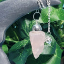 Pendulum - Gemstone - Rough Rose Quartz