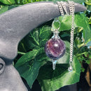 Pendulum - Fluorite Nickle Plated Sephoroton w/Chakras