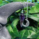 Pendulum - Gemstone - Amethyst with Moon Charm