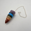 Pendulum - Chakra Sculpted Stones - 8.5" Length