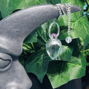 Pendulum - Faceted Clear Quartz & Amethyst 8.5" length