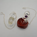 Pendulum - Faceted Clear Quartz & Amethyst 8.5" length