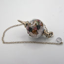 Pendulum - Glass Sephoroton with Rose Quartz and Tourmaline-Crystals/Stones-Kheops-The Bat Witch Cavern