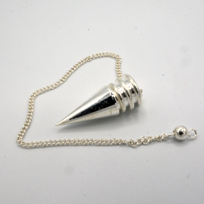 Pendulum - Silver Plated Chambered-Crystals/Stones-Kheops-The Bat Witch Cavern