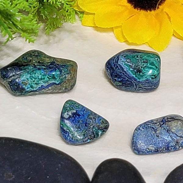 Malachite-Azurite Tumbled Stone