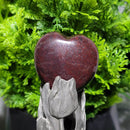 Pierre précieuse cœur gonflé 1,5" - Jaspe coquelicot