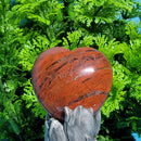 Pierre précieuse cœur gonflé 1,5" - Jaspe coquelicot