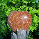 Puffy Heart Gemstone 1.5" - Goldstone