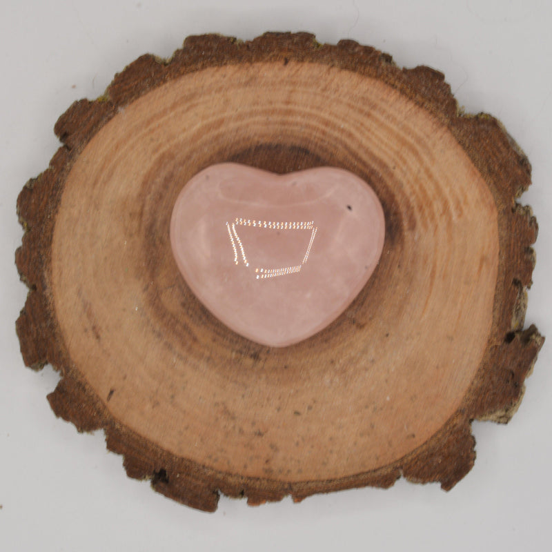 Puffy Heart Gemstone 1.5" - Rose Quartz-Crystals/Stones-Kheops-The Bat Witch Cavern