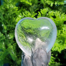 Puffy Heart Gemstone 1.5" - Clear Quartz