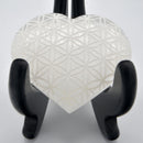 Puffy Heart - Selenite with etched Flower of Life-Crystal/Stones-Kheops-The Bat Witch Cavern