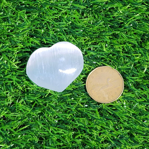 Puffy Heart - Selenite (Mini 0.75" to 1.5")