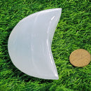 Sélénite de croissant de lune soufflée