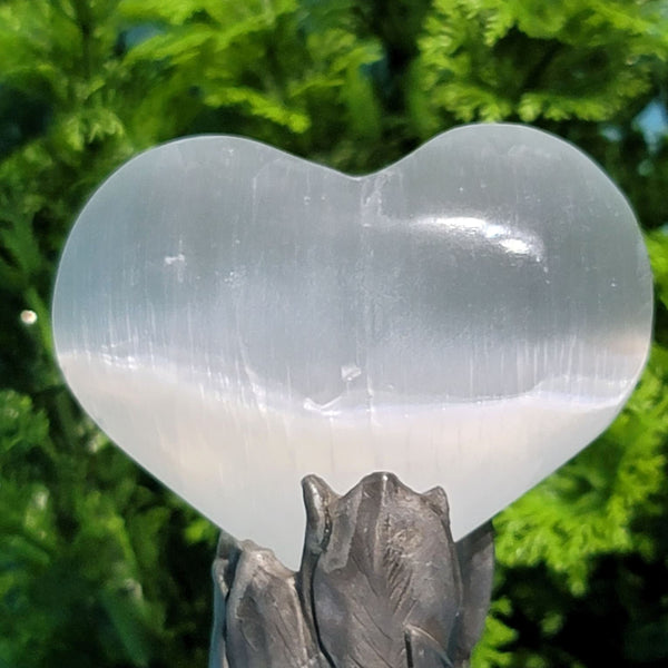 Puffy Heart - Selenite (Small 1.25" to 2")