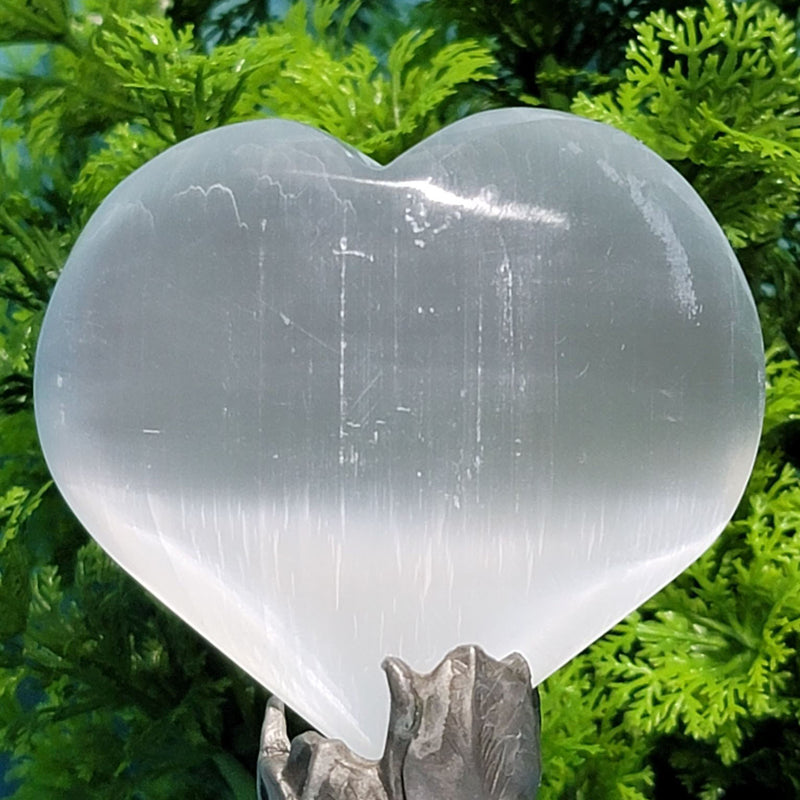 Puffy Heart - Selenite (Large 2" to 3")