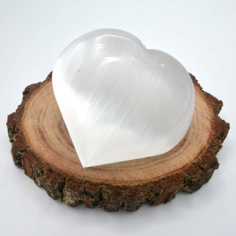 Puffy Heart - Selenite (Large 2" to 3")-Crystal/Stones-Kheops-The Bat Witch Cavern