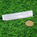 Baguette de sélénite - Baguette rectangulaire rugueuse de 2,75" à 3" de long