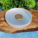 Plaque de chargement polie en sélénite 3"