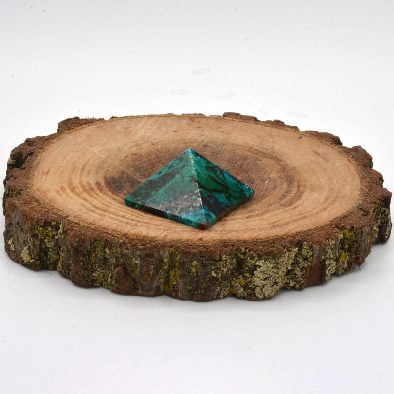 Pyramid - 25-30mm - Chrysacolla-Crystals/Stones-Kheops-The Bat Witch Cavern