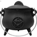 Cauldron - Cast Iron 5.5" with Pentacle-Home/Altar-Kheops-The Bat Witch Cavern