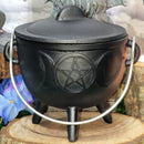 Cauldron - Cast Iron Triple Moon Goddess - 4.5" x 5" Tall