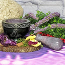 Mortar & Pestle - Black Soapstone 3.5" - Green Triquetra