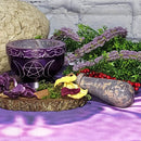 Mortar & Pestle - Black Soapstone 3.5" - Violet - Moon & Pentacle