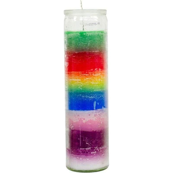 7 Day Prayer Candle - Unscented - Multicolor-Candles-Kheops-The Bat Witch Cavern