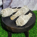 Nettoyage de la fumée - Sauge Blanche Mini 3,5" (Paquet de 3)