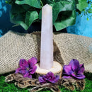 Obélisque poli en quartz rose