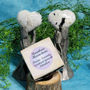 Puffy Heart Gemstone 1.5" to 2" - Rainbow Moonstone