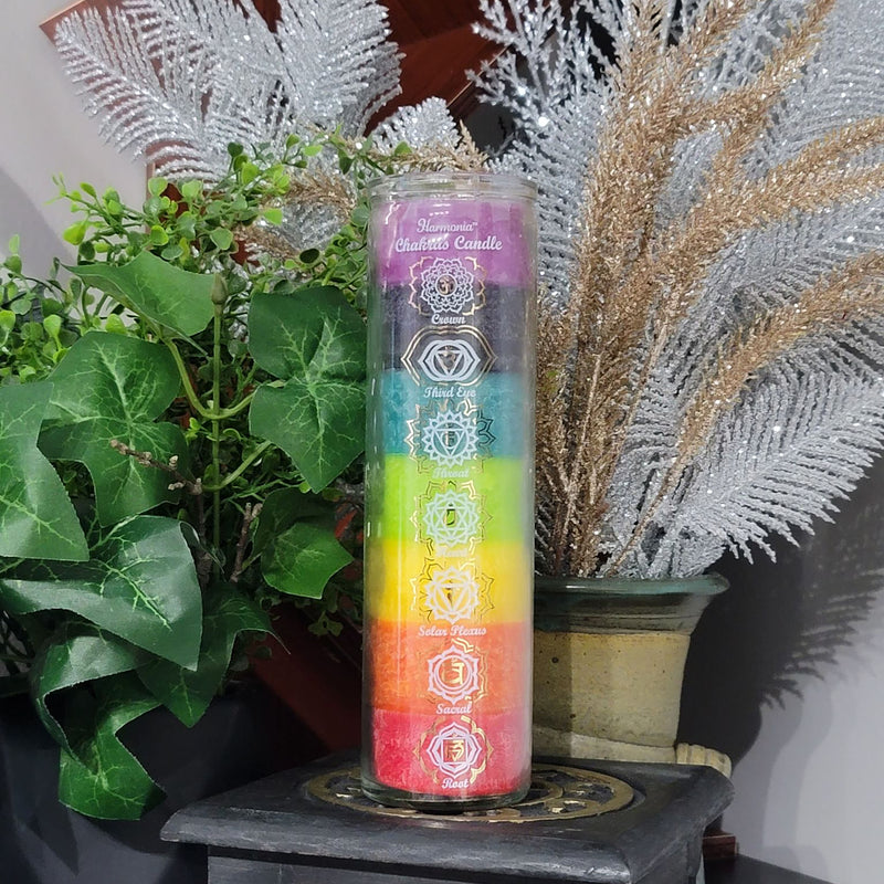 7 Day Prayer Candle - Unscented - Chakras
