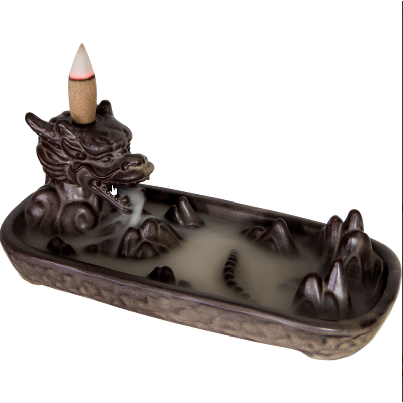 Backflow Incense Holder - Dragon Head-Scents/Oils/Herbs-Kheops-The Bat Witch Cavern