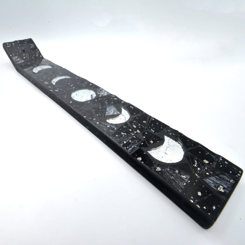 Incense Holder - Mosaic Moon Phases 13" Black-Scents/Oils/Herbs-Kheops-The Bat Witch Cavern