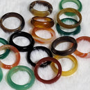 Bague - Agate Ronde Bordée