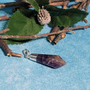 Diamond Shape Chevron Amethyst Pendant (0.5" to 1.25")
