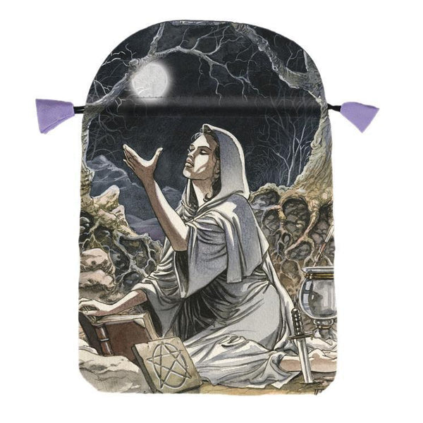 Tarot Bag - Drawing Down the Moon - 6" x 9"-Home/Altar-Quanta Distribution Inc.-The Bat Witch Cavern