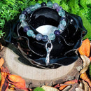 Bracelet - Fluorite avec Charm Déesse Spirale de Féminité