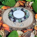 Bracelet - Fluorite with Moon Charm