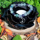 Bracelet - Fluorite with Moon Charm