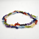 Necklace - 7 Chakras Stone Chips - 36" long-Jewellery-Kheops-The Bat Witch Cavern