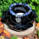 Bracelet - Perles de Pierre Semi Précieuses avec Charm Archange Michel