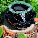 Bracelet - Perles de Pierre Semi Précieuses avec Breloque Archange Raphaël